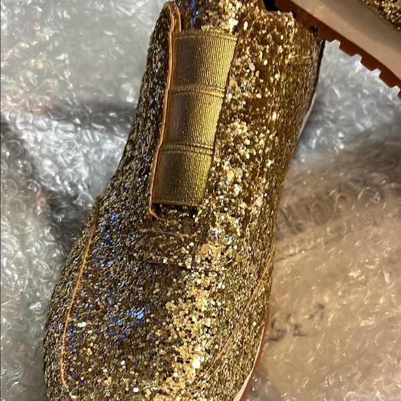 Gold Glitter Women's Sneakers - Picture 2 of 6